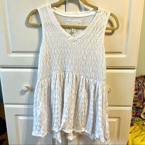 Cupio White Tank Peplum Top🤍